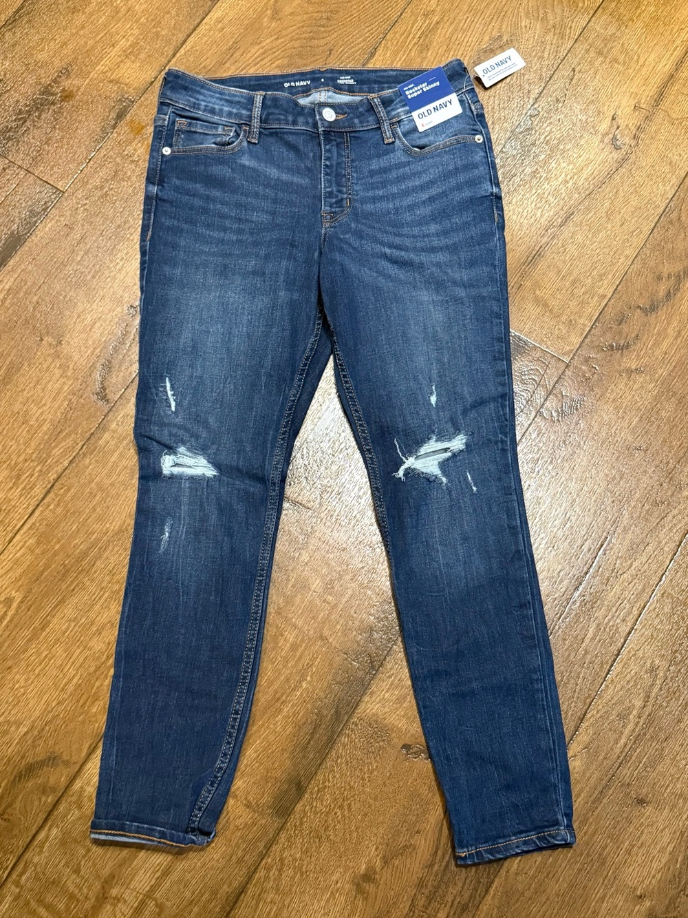 Old Navy Women’s Navy Blue Rockstar Skinny Jeans